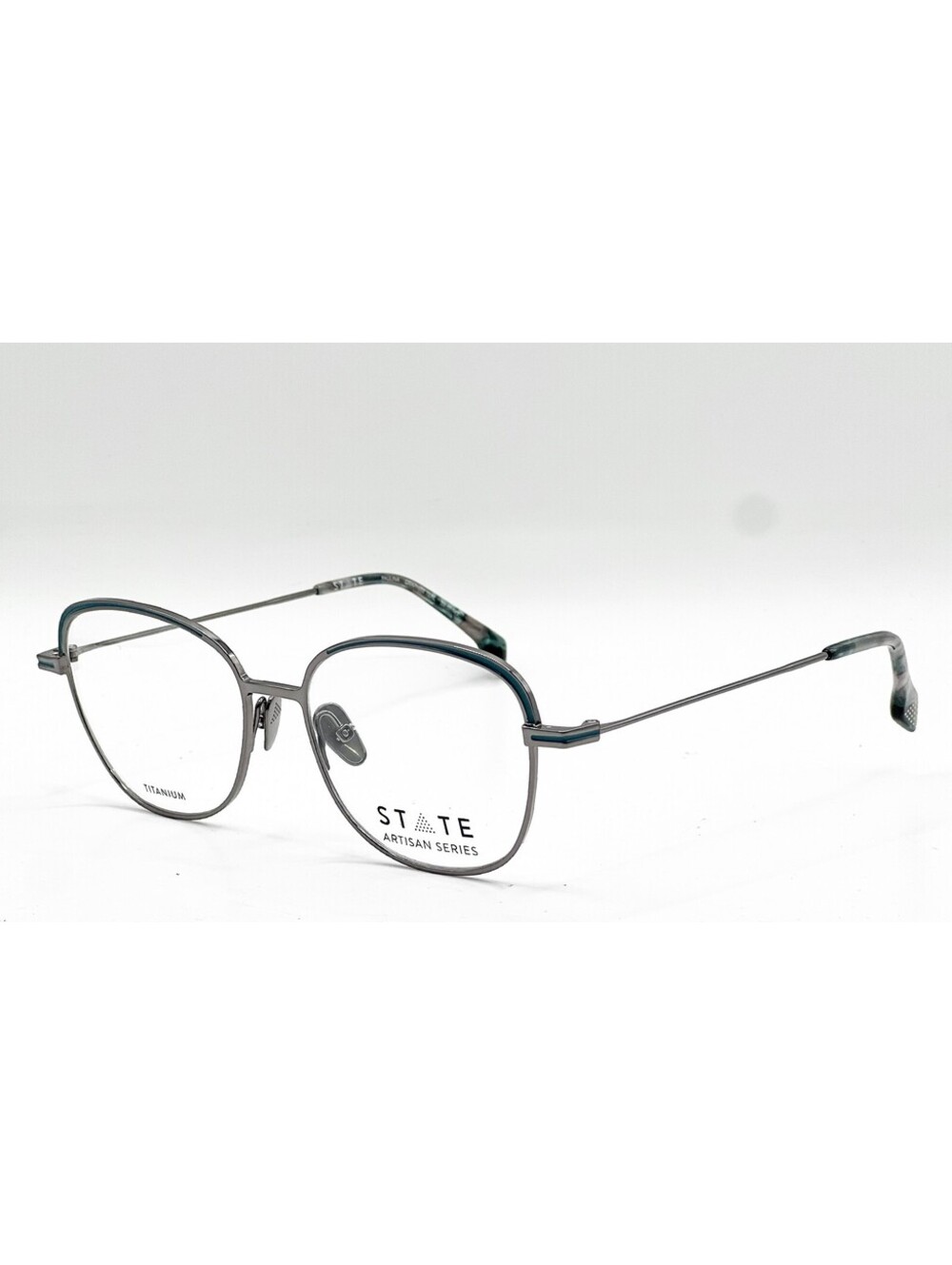 State Paulina Graphite Teal Authentic Eyeglasses 53-17-145